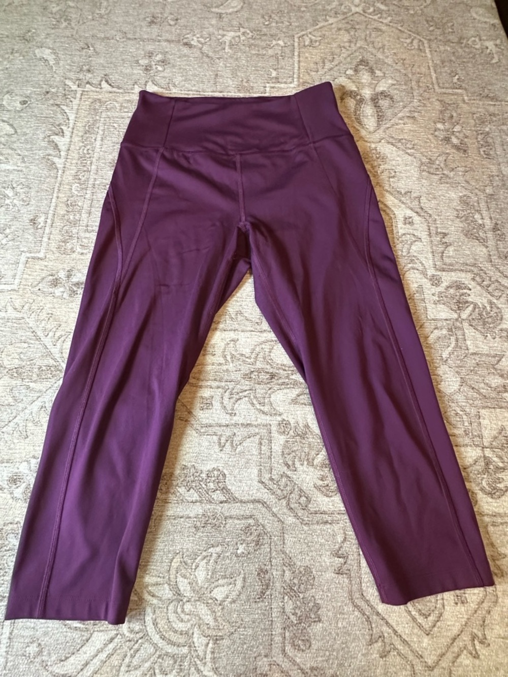girlfriend collective High-Rise Plum Capris